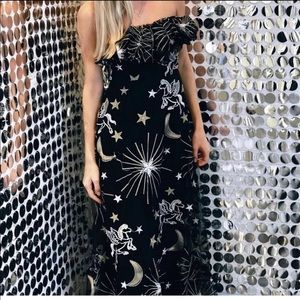 Criv magical mystery dress with stars and unicorns size small